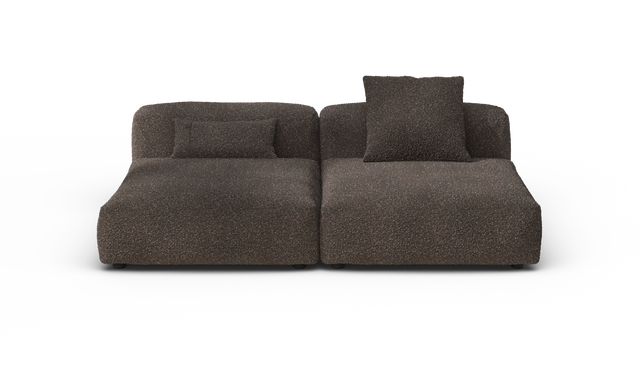 vetsak | Sofa Set 01 Large - Nub - Walnut | Modular Sofa | 3.5 Seater