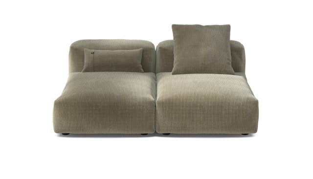 vetsak | Sofa Set 01 Medium - Cord Velour - Khaki | Modular Sofa | 2.5 Seater