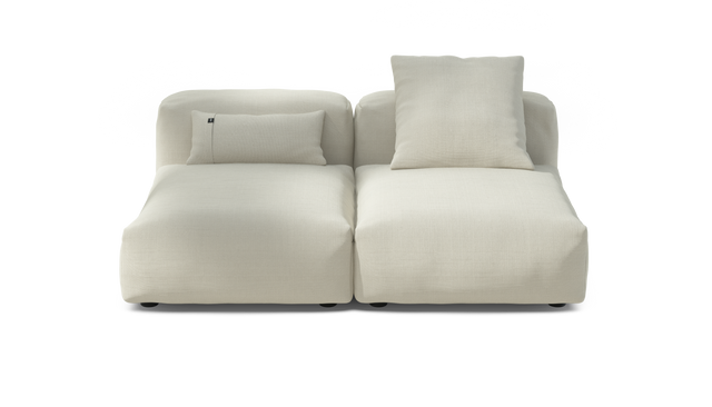 vetsak | Sofa Set 01 Medium - Pique - Creme | Modular Sofa | 2.5 Seater