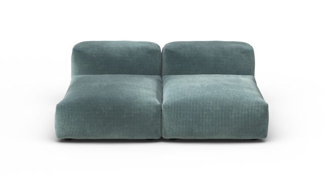 vetsak | Sofa Set 01 Medium - Cord Velour - Mint | Modular Sofa | 2.5 Seater
