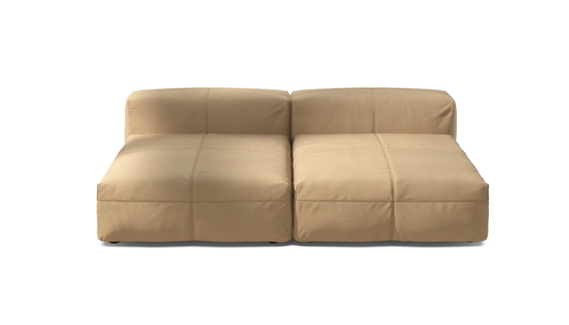 vetsak | Sofa Set 01 XLarge - Leather - Beige | Modular Sofa | 3.5 Seater