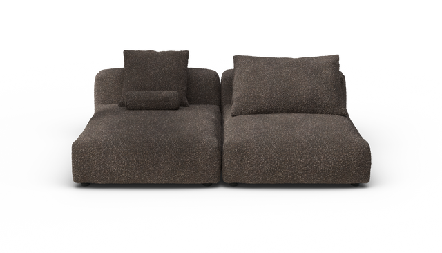 vetsak | Sofa Set 01 XLarge - Nub - Walnut | Modular Sofa | 3.5 Seater