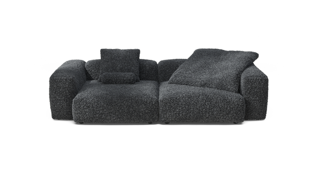 vetsak | Sofa Set 02 Large - Doodle - Dark Grey | Modular Sofa | 3.5 Seater | Big Sofa