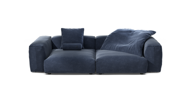 vetsak | Sofa Set 02 Large - Suave - Navy | Modular Sofa | 3.5 Seater | Big Sofa