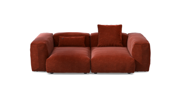 vetsak | Sofa Set 02 Medium - Suave - Saffron | Modular Sofa | 2.5 Seater | Big Sofa