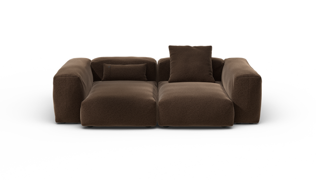 vetsak | Sofa Set 02 Medium - Pebble - Umber | Modular Sofa | 2.5 Seater | Big Sofa