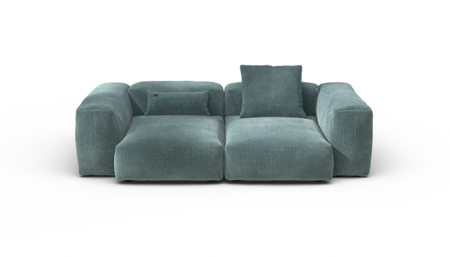 vetsak | Sofa Set 02 Medium - Cord Velour - Mint | Modular Sofa | 2.5 Seater | Big Sofa