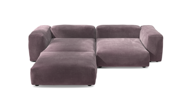 vetsak | Sofa Set 03 - Cord Velour - Blossom | Modular Sofa | 3.5 Seater | Big Sofa | Corner Sofa