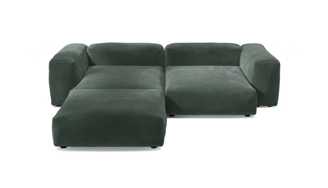 vetsak | Sofa Set 03 - Cord Velour - Hunter | Modular Sofa | 3.5 Seater | Big Sofa | Corner Sofa
