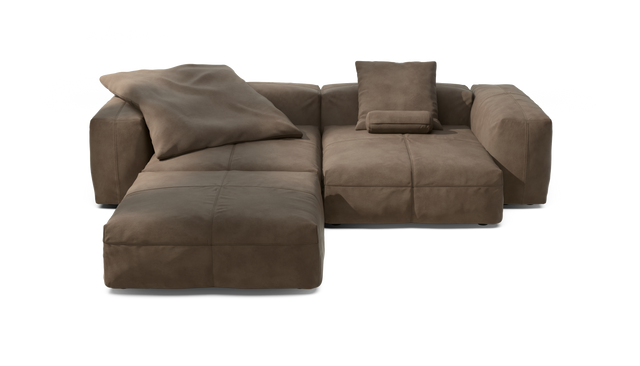 vetsak | Sofa Set 03 - Leather - Cacao | Modular Sofa | 3.5 Seater | Big Sofa | Corner Sofa