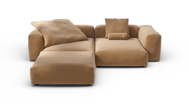 vetsak | Sofa Set 03 - Pique - Wheat | Modular Sofa | 3.5 Seater | Big Sofa | Corner Sofa