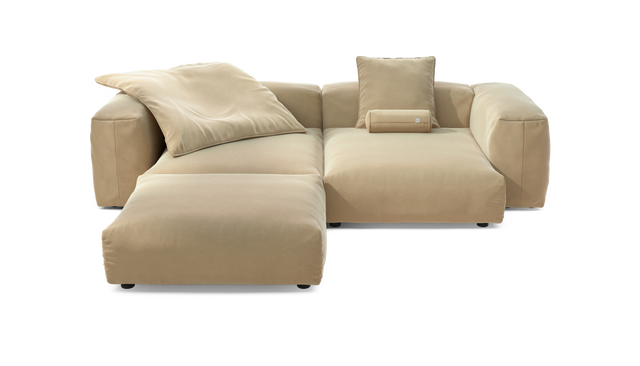 vetsak | Sofa Set 03 - Suave - Creme | Modular Sofa | 3.5 Seater | Big Sofa | Corner Sofa