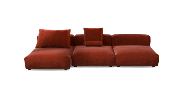 vetsak | Sofa Set 04 - Suave - Saffron | Modular Sofa | 5 Seater | Big Sofa