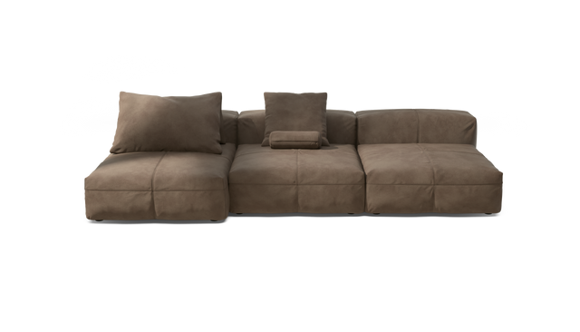 vetsak | Sofa Set 04 - Leather - Cacao | Modular Sofa | 5 Seater | Big Sofa
