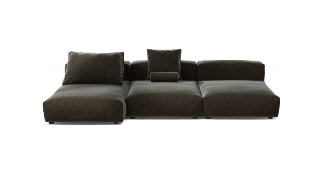vetsak | Sofa Set 04 - Suave - Anthracite | Modular Sofa | 5 Seater | Big Sofa
