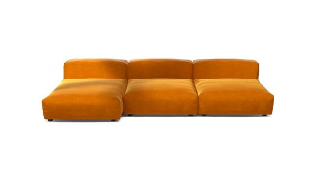 vetsak | Sofa Set 04 - Suave - Orange Blaze | Modular Sofa | 5 Seater | Big Sofa