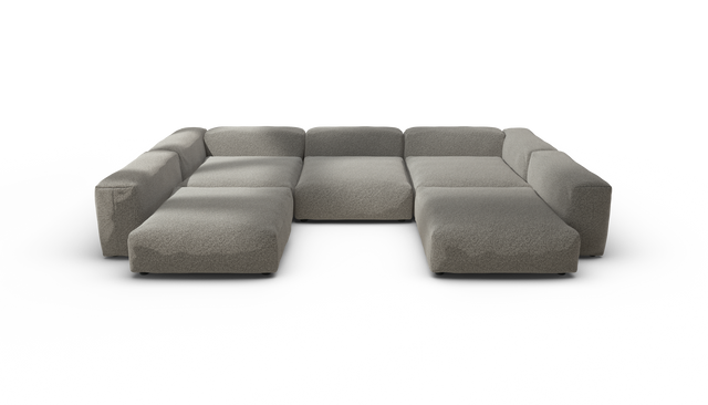 vetsak | Sofa Set 06 - Pebble - Platinum | Modular Sofa | 6.5 Seater | Big Sofa | U-Shape | Corner Sofa