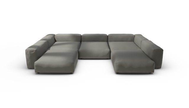 vetsak | Sofa Set 06 - Terrain - Flint | Modular Sofa | 6.5 Seater | Big Sofa | U-Shape | Corner Sofa