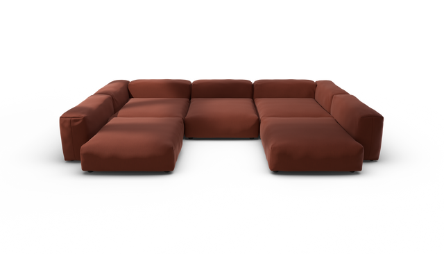 vetsak | Sofa Set 06 - Terrain - Saffron | Modular Sofa | 6.5 Seater | Big Sofa | U-Shape | Corner Sofa