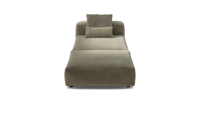 vetsak | Sofa Set 07 - Sun Lounger - Cord Velour - Khaki | Modular Sofa | 2 Seater | Daybed | Chaiselounge