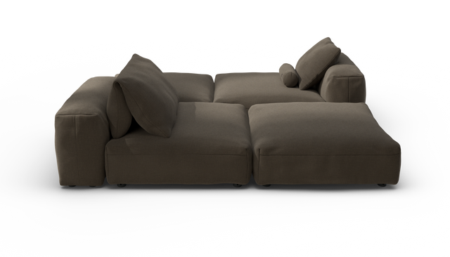 vetsak | Sofa Set 08 - Daybed - Breeze - Brown | Modular Sofa | 6 Seater | Outdoor Island | Double lounger