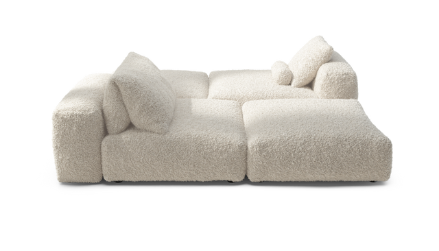 vetsak | Sofa Set 08 - Daybed - Doodle - Creme | Modular Sofa | 6 Seater | Outdoor Island | Double lounger