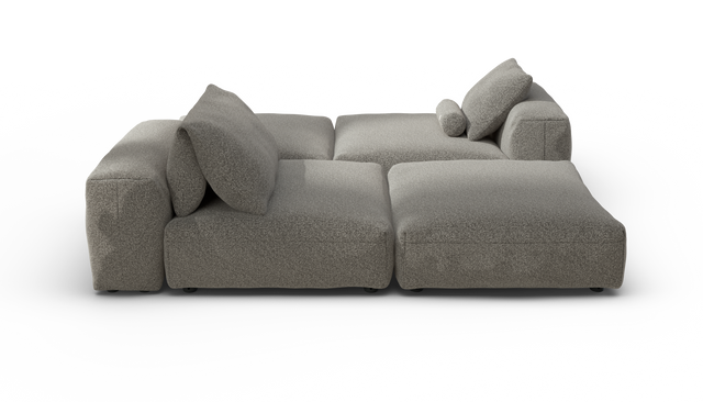 vetsak | Sofa Set 08 - Daybed - Pebble - Platinum | Modular Sofa | 6 Seater | Outdoor Island | Double lounger