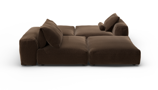 vetsak | Sofa Set 08 - Daybed - Pebble - Umber | Modular Sofa | 6 Seater | Outdoor Island | Double lounger
