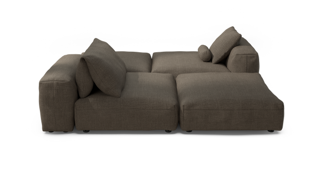 vetsak | Sofa Set 08 - Daybed - Pique - Taupe | Modular Sofa | 6 Seater | Outdoor Island | Double lounger
