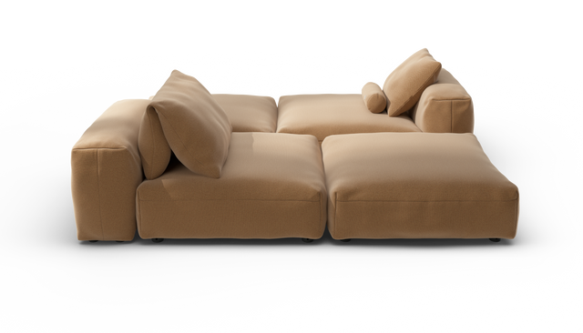 vetsak | Sofa Set 08 - Daybed - Pique - Wheat | Modular Sofa | 6 Seater | Outdoor Island | Double lounger
