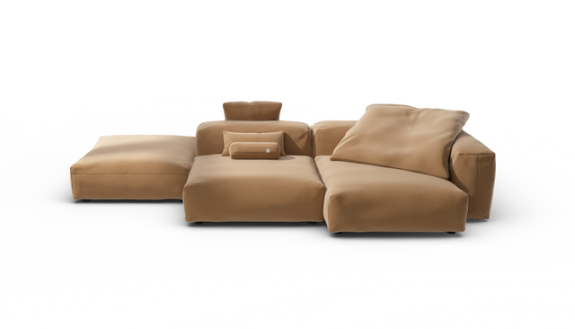 vetsak | Sofa Set 09 - The Island - Pique - Wheat | Modular Sofa | 7 Seater | Sofa Island