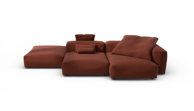 vetsak | Sofa Set 09 - The Island - Terrain - Saffron | Modular Sofa | 7 Seater | Sofa Island