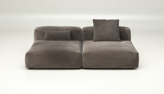 vetsak | Sofa Set 01 Large - Cord Velour - Mocha | Modular Sofa | 3.5 Seater