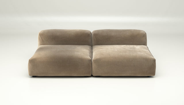 vetsak | Sofa Set 01 Large - Cord Velour - Sand | Modular Sofa | 3.5 Seater