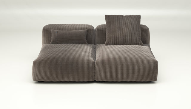 vetsak | Sofa Set 01 Medium - Cord Velour - Mocha | Modular Sofa | 2.5 Seater