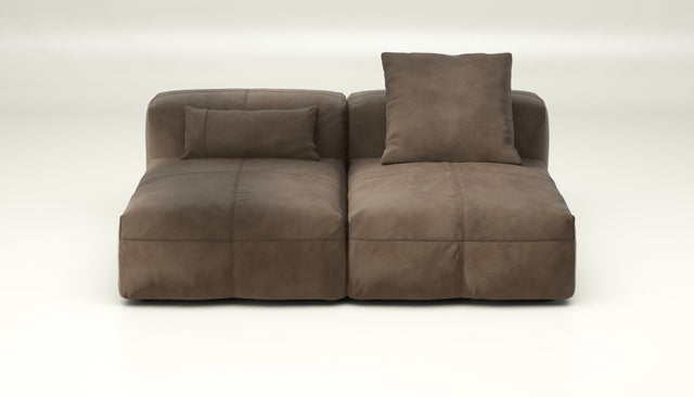 vetsak | Sofa Set 01 Medium - Leather - Cacao | Modular Sofa | 2.5 Seater