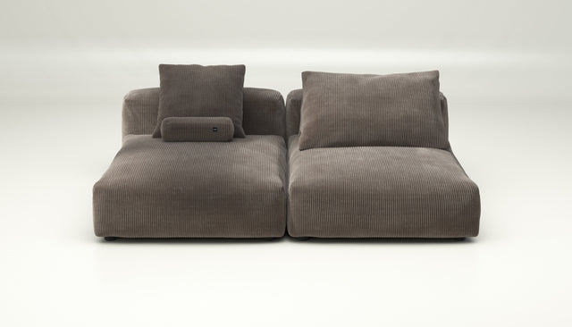 vetsak | Sofa Set 01 XLarge - Cord Velour - Mocha | Modular Sofa | 3.5 Seater