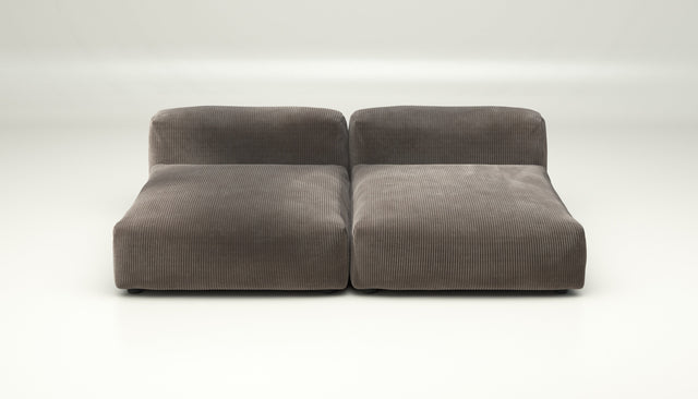 vetsak | Sofa Set 01 XLarge - Cord Velour - Mocha | Modular Sofa | 3.5 Seater