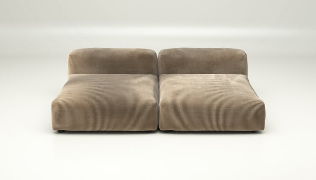 vetsak | Sofa Set 01 XLarge - Cord Velour - Sand | Modular Sofa | 3.5 Seater