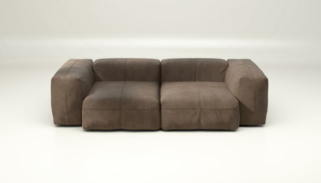 vetsak | Sofa Set 02 Medium - Leather - Cacao | Modular Sofa | 2.5 Seater | Big Sofa