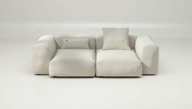 vetsak | Sofa Set 02 Medium - Pique - Creme | Modular Sofa | 2.5 Seater | Big Sofa