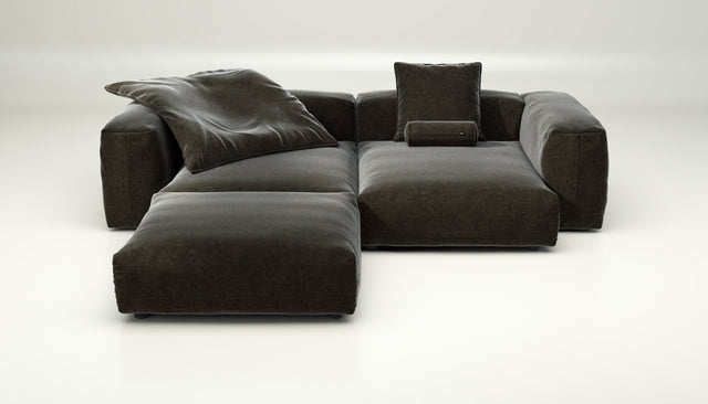 vetsak | Sofa Set 03 - Suave - Anthracite | Modular Sofa | 3.5 Seater | Big Sofa | Corner Sofa