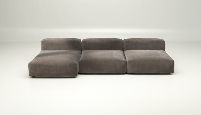 vetsak | Sofa Set 04 - Cord Velour - Mocha | Modular Sofa | 5 Seater | Big Sofa
