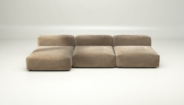 vetsak | Sofa Set 04 - Cord Velour - Sand | Modular Sofa | 5 Seater | Big Sofa
