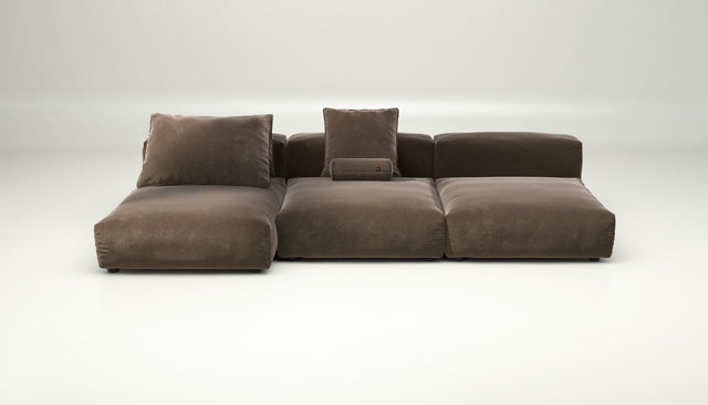 vetsak | Sofa Set 04 - Suave - Espresso | Modular Sofa | 5 Seater | Big Sofa