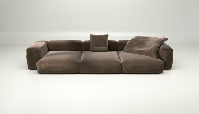 vetsak | Sofa Set 05 - Suave - Espresso | Modular Sofa | 5 Seater | Big Sofa | Corner Sofa