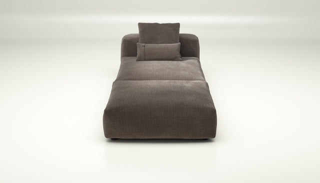 vetsak | Sofa Set 07 - Sun Lounger - Cord Velour - Mocha | Modular Sofa | 2 Seater | Daybed | Chaiselounge