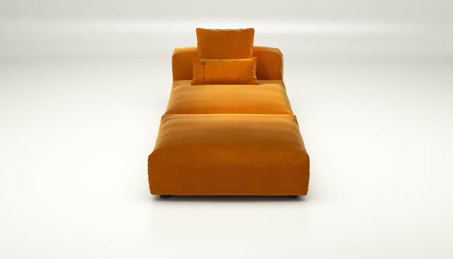 vetsak | Sofa Set 07 - Sun Lounger - Suave - Orange Blaze | Modular Sofa | 2 Seater | Daybed | Chaiselounge
