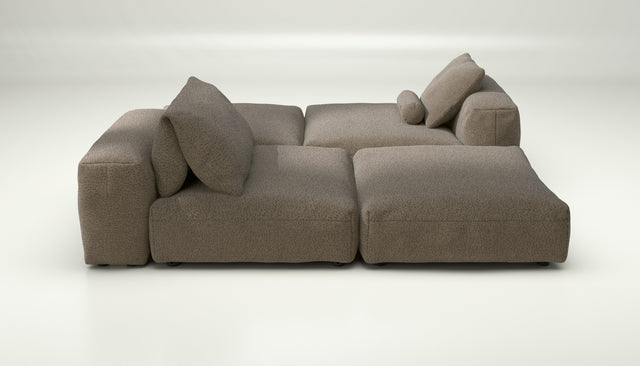 vetsak | Sofa Set 08 - Daybed - Loop Loop - Taupe | Modular Sofa | 6 Seater | Outdoor Island | Double lounger