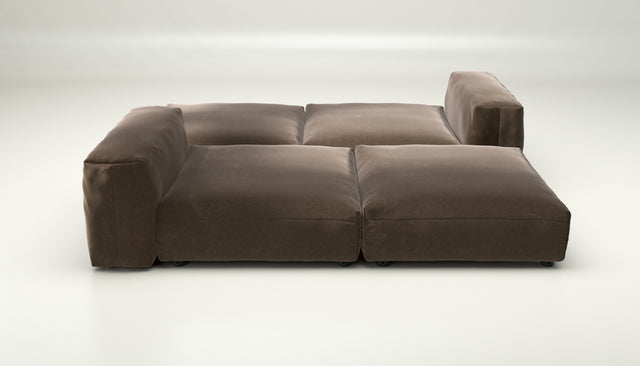vetsak | Sofa Set 08 - Daybed - Suave - Espresso | Modular Sofa | 6 Seater | Outdoor Island | Double lounger